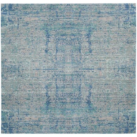 Safavieh 6 ft. 7 in. x 6 ft. 7 in. Square Mystique Power Loomed Area Rug Light Blue & Multi Color MYS971D-7SQ
